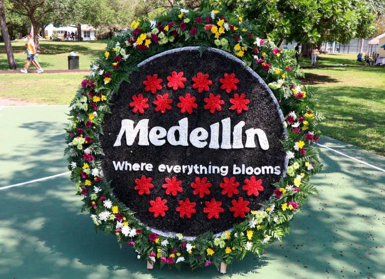 Esta fue la silleta con la que mostraron la tradición de Medellín en territorio norteamericano. FOTO: CORTESÍA ALCALDÍA DE MEDELLÍN