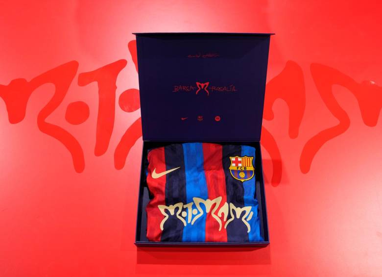 Así lucirá la camiseta del Barcelona. FOTO EFE