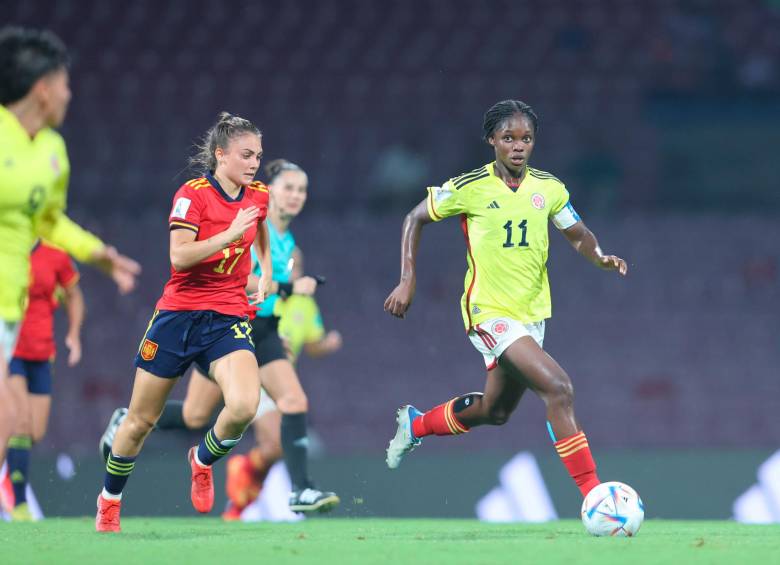 Linda Caicedo, una de las grandes figuras de Colombia en el Mundial de la India. FOTO: Getty