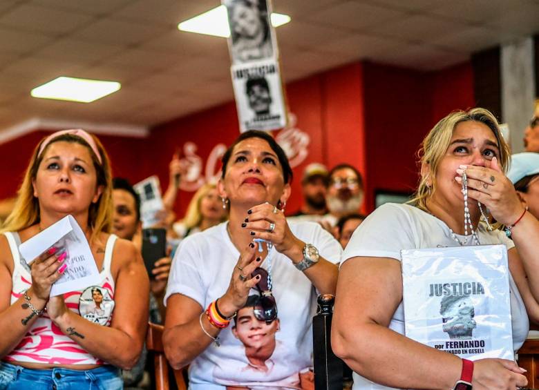 La familia de Fernando Báez Sosa dijo que se hizo justicia tras el crimen de su hijo por parte de los practicantes de rugby, en Argentina. FOTO EFE 