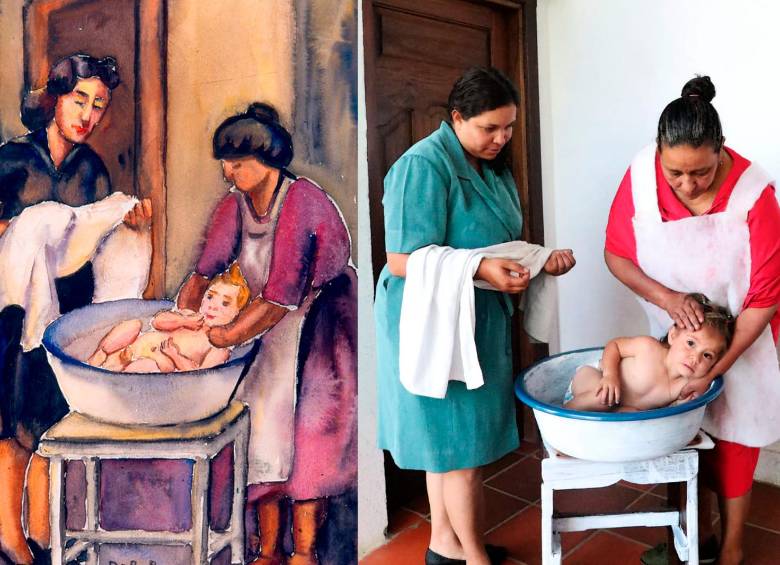 Deborah Arango es recreada en una de las fotografías de “Cuadros vivos”.