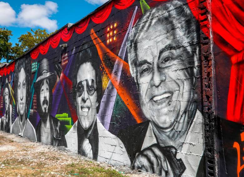 Los rostros de los soneros fueron pintados por un artista venezolano radicado en los Estados Unidos. Foto: Efe.