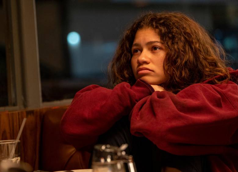 Zendaya en su personaje de Rue en Euphoria. FOTO Cortesía