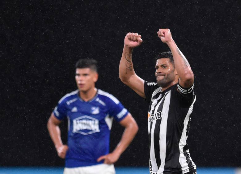 Hulk amplió su registro como artillero histórico del Atlético Mineiro en la Copa Libertadores (14 goles). FOTO EFE