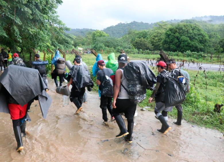 Los migrantes fueron expulsados por la Alcaldía de Necoclí, Antioquia, el pasado 17 de febrero. FOTO: CORTESÍA