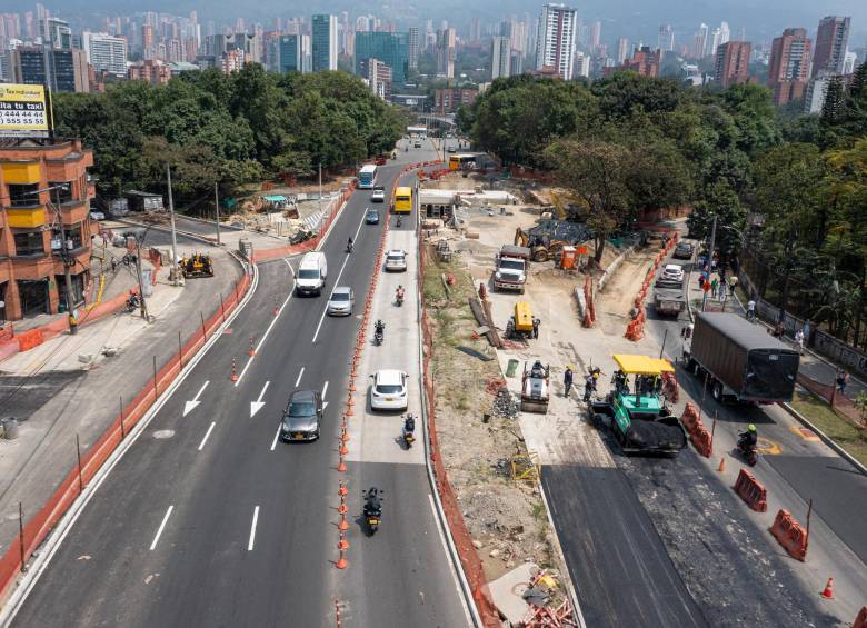 Obras del Metroplús en la Aguacatala se demorarán otros dos meses más.