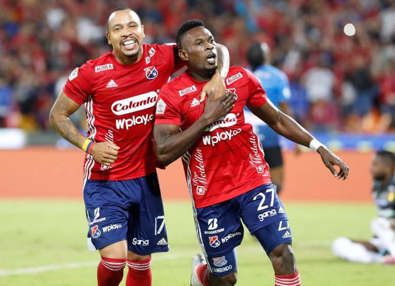 Díber Cambindo, una de las figuras del duelo de ida de la final colombiana entre DIM y Pereira. FOTO: MANUEL SALDARRIAGA 