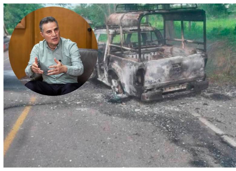 Solo en Antioquia los delincuentes quemaron 104 carros. Foto: Cortesía y EL COLOMBIANO. 