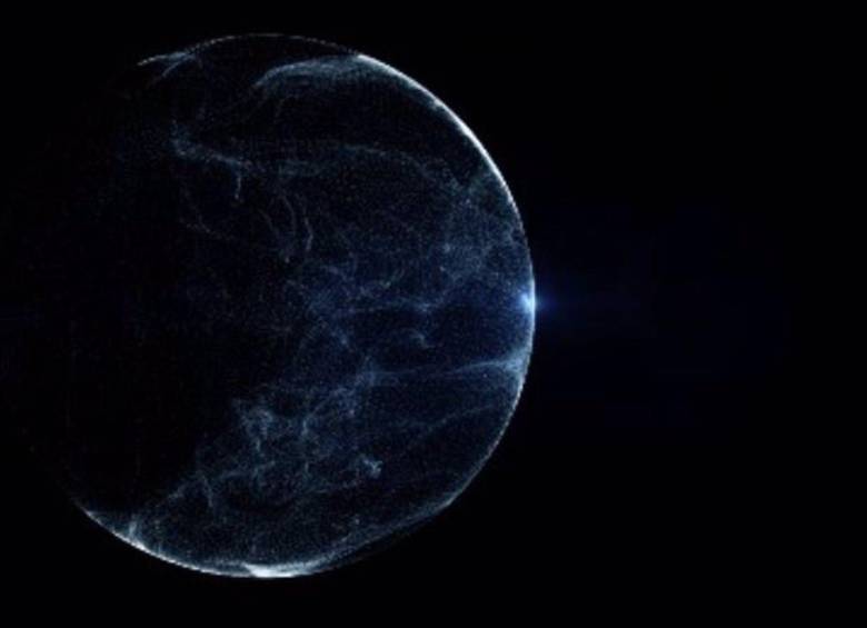 Esta es una representación artística parecida a un agujero de gusano cosmológico si existiera en la naturaleza. FOTO: Universidad de Bristol / Europa Press. 