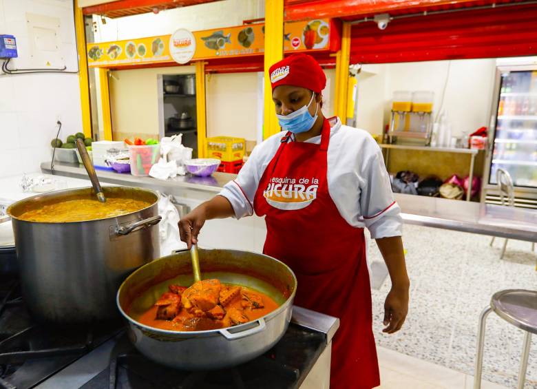 La esquina de la ricura está en el primer piso de La Minorista, por el sector de las pescaderías. Foto: Manuel Saldarriaga Quintero