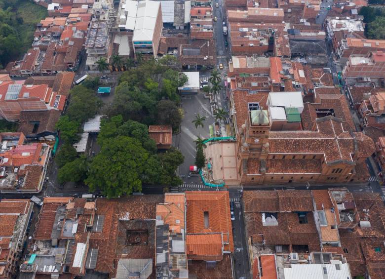 Panorámica del parque de Girardota desde el aire. FOTO: MANUEL SALDARRIAGA