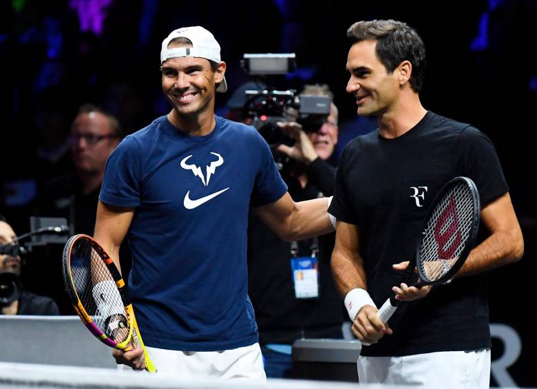 Roger Federer y Rafael, dos de los mejores tenistas de la historia, grandes rivales y buenos amigos. FOTO: EFE