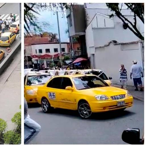 Los taxistas hicieron una manifestación en el Centro de la ciudad y despidieron a su compañero Nelson Ortega, sobre el que aún no se tiene el dictamen oficial para saber si fue asesinado. FOTOS Cortesía