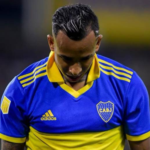 El jugador colombiano, de 27 años, Sebastián Villa, en un partido con Boca Juniors. FOTO: Marcelo Endelli / Getty Images