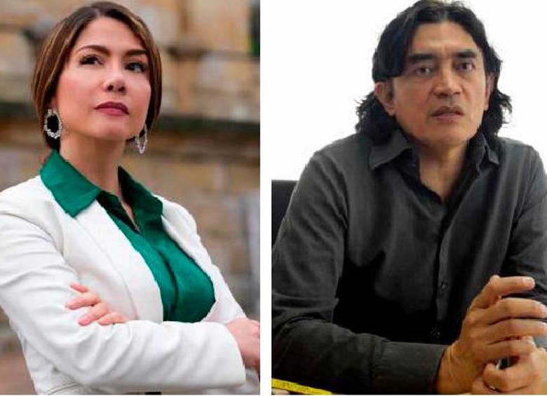 Catherine Juvinao (izquierda) y Gustavo Bolívar (derecha), los congresistas que se atacaron en Twitter por la reforma al Código Electoral y su mensaje de urgencia al Congreso. FOTO cortesía