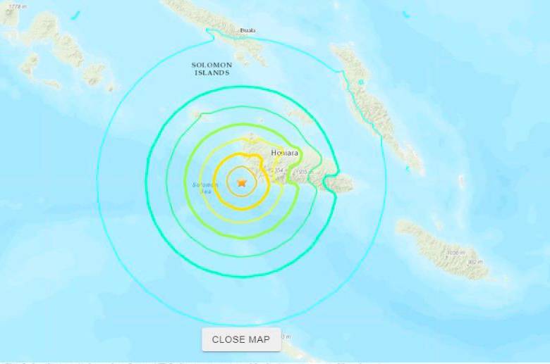 El temblor fue de 7,3 en la escala de Richter. FOTO: USGS