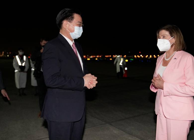 Nancy Pelosi viajó en el vuelo SPAR19 que aterrizó este martes en Kuala Lumpur. FOTO: EFE