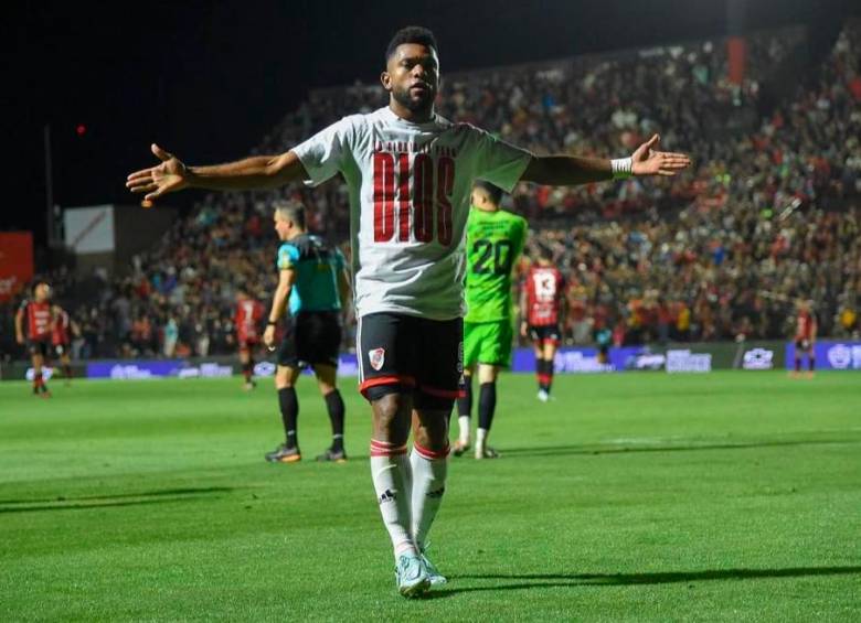Miguel Ángel Borja suma siete goles en siete partidos como titular con River. FOTO FACEBOOK BORJA