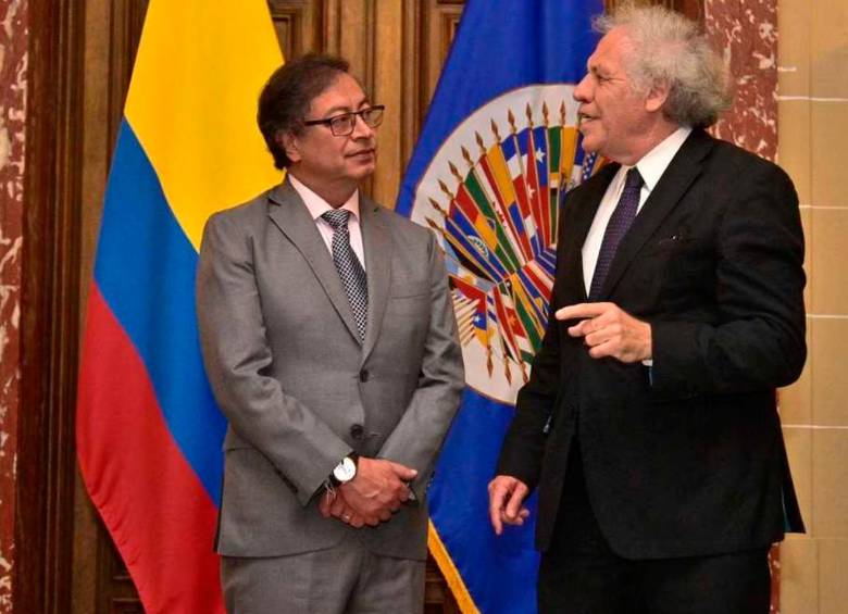 El presidente Gustavo Petro y el secretario General de la OEA, Luis Almagro. FOTO: CORTESÍA PRESIDENCIA