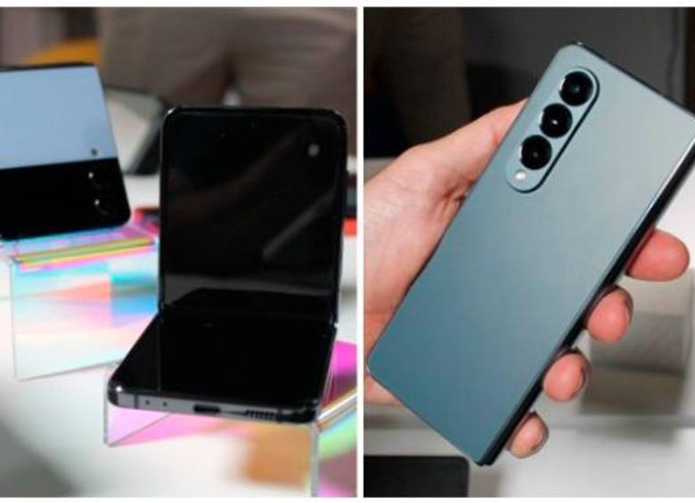 Los Galaxy Z Flip4 y Galaxy Z Fold4 de Samsung ya están a la venta en Colombia. FOTOS: JUAN ALCARAZ