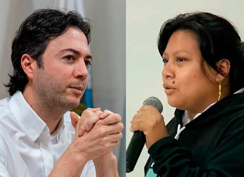 La discusión, que por momentos puso en aprietos a Quintero, se dio cuando la consejera por la Comunidad Indígena, Andrea Muyuy (der.), le increpó por el maltrato contra sus autoridades ancestrales. FOTO: Cortesía