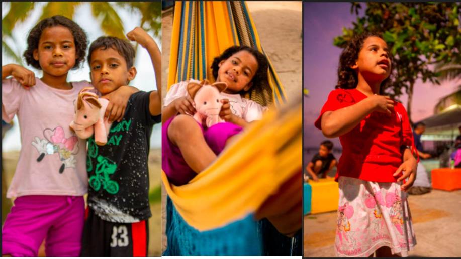 Elianis y Jeremías llegaron a las playas de Necoclí el pasado 27 de febrero. FOTOS WILLIAM SANTAMARÍA 