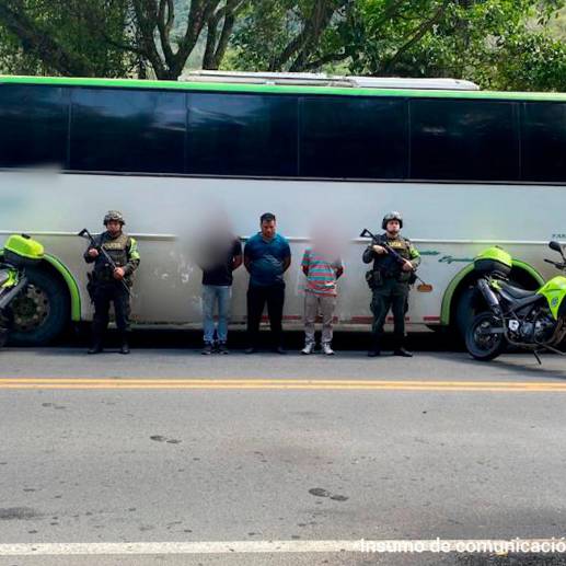 El hombre capturado también tiene historial por tráfico de drogas en este mismo bus. FOTO: CORTESÍA
