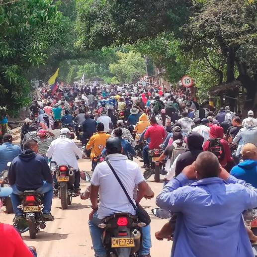 Durante el pasado mes de marzo, en el Bajo Cauca, se presentaron múltiples disturbios y protestas por cuenta del paro minero. FOTO: JULIO CÉSAR HERRERA ECHEVERRI.