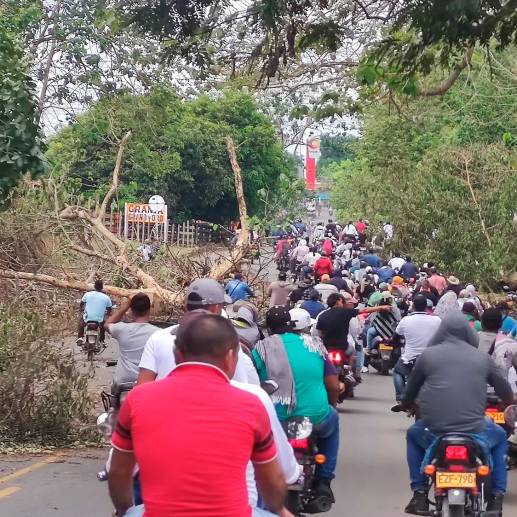 Durante el mes de marzo, miles de manifestantes han protagonizado marchas, protestas y disturbios en el Bajo Cauca por cuenta del paro minero. FOTO: JULIO CÉSAR HERRERA ECHEVERRI