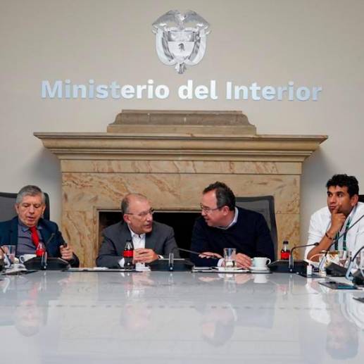 La reunión que discutió 20 puntos de la reforma a la salud tuvo lugar en el Ministerio del Interior. FOTO: CORTESÍA @RoyBarreras