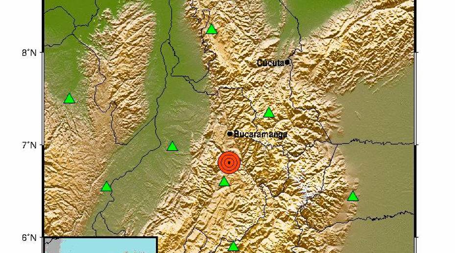 El temblor que se presentó este domingo tuvo una magnitud de 3.2 y una profundidad de 148 km. FOTO Twitter Servicio Geológico Colombiano