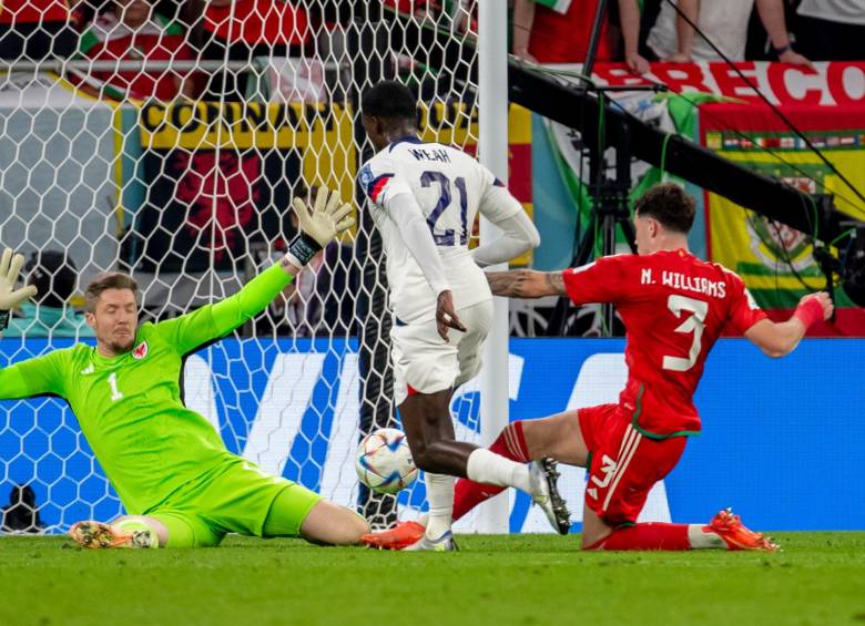 La anotación de Weah, con la que Estados Unidos abrió el marcador. FOTO: JUAN ANTONIO SÁNCHEZ