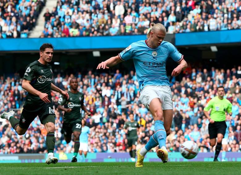 Hasta el momento Haaland a conseguido 21 goles con el Manchester City. FOTO: EFE