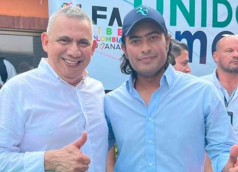Noriega (izquierda) fue gerente de la campaña de Nicolás Petro (derecha) para la Gobernación de Atlántico en 2019. FOTO Archivo particular