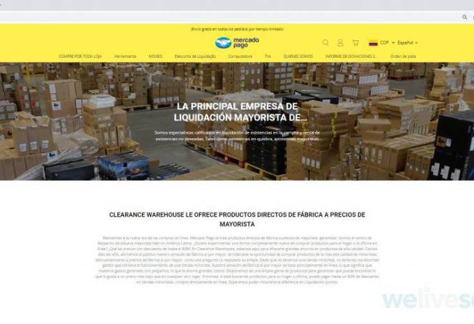 Este es el sitio falso que se hace pasar por Mercado Libre. FOTO Cortesía Eset