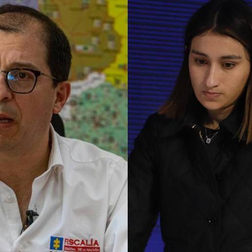 El fiscal general de la Nación, Francisco Barbosa, y la jefe de gabinete de Petro, Laura Sarabia
