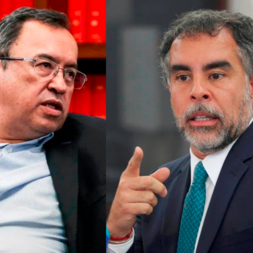 El exministro Alfonso Prada y el exembajador de Venezuela, Armando Benedetti. FOTO: Colprensa