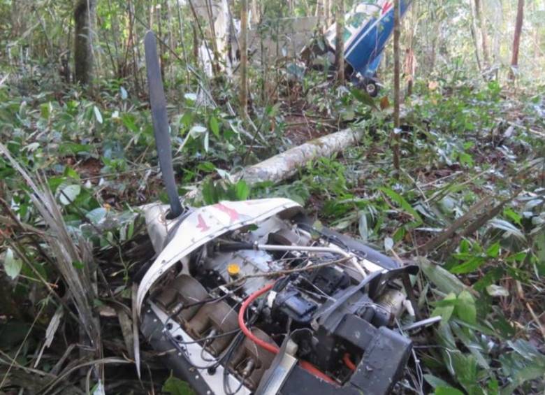 Ubicación del motor y hélice de la avión. FOTO: Informe DIACC Ubicación del motor y hélice de la avión. FOTO: Informe DIACC