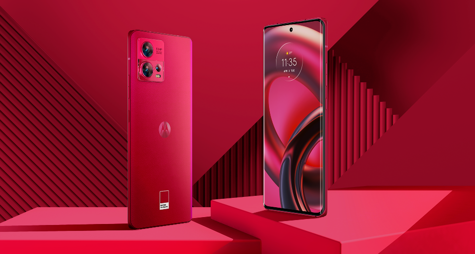 Este es el edge 30 fusion de Motorola en color Viva Magenta. FOTO Cortesía 