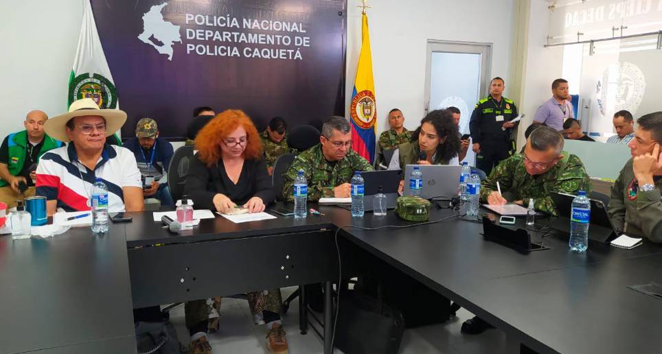 En la mañana de este domingo se realizó un consejo de seguridad extraordinario para tratar el asesinato de los cuatro menores de edad y establecer la ruta que permita esclarecer lo sucedido. FOTO Cortesía
