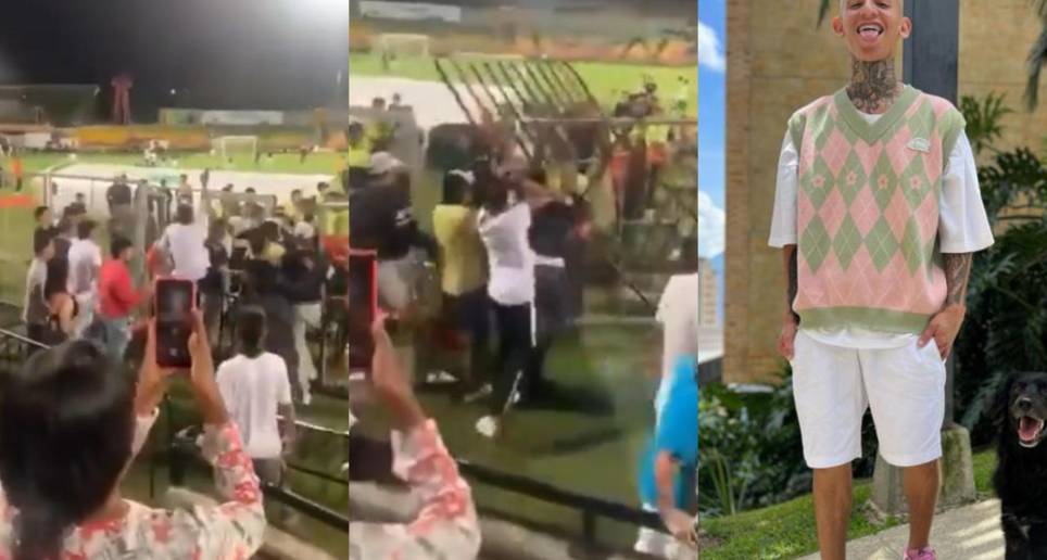 Los desmanes en el estadio ocurrieron después de que se acabara el partido entre los influencers. FOTO: Video Twitter @OutofcontextFPC e Instagram @la_liendraa