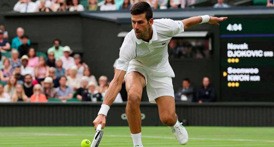 Novak Djokovic, último campeón en Wimbledon. FOTO AFP