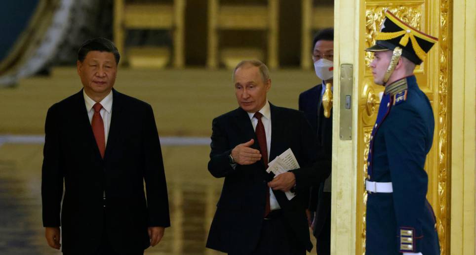 Los presidentes de China, Xi Jinping, y de Rusia, Vladimir Putin, forjan bloque para hacerle contrapeso a Occidente. FOTO Getty