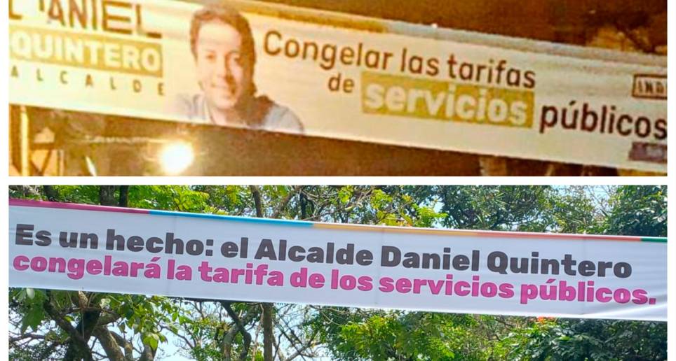El congelamiento de las tarifas de servicios públicos fue una promesa de campaña de Daniel Quintero en 2019 y revivió este año con el pedido al presidente Gustavo Petro. FOTOS: ARCHIVO
