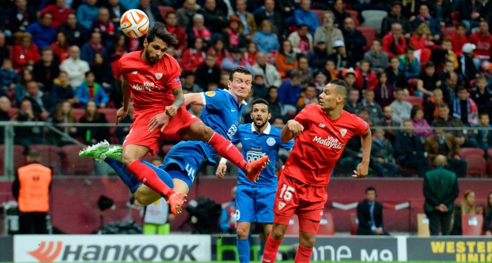 Sevilla viene de vencer a la Juventus de Juan Guillermo Cuadrado en semifinales. FOTO AFP