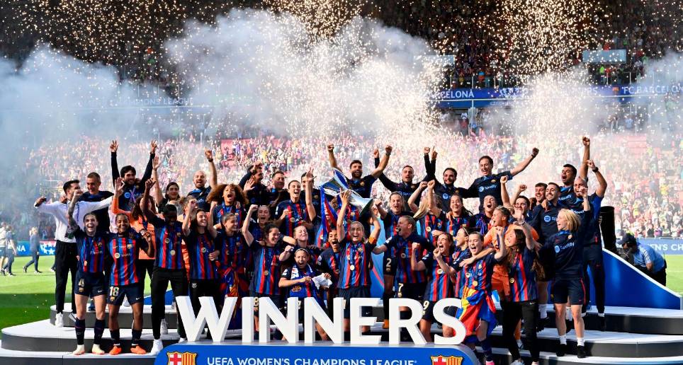 Barcelona es campeona de la Champions League femenina. FOTO AFP