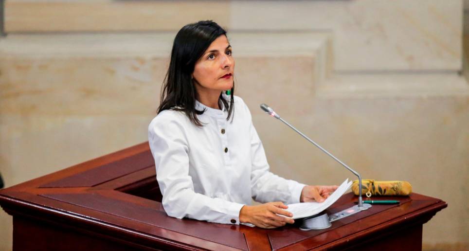 Irene Vélez enfrenta su segundo debate de moción de censura en menos de tres meses. FOTO COLPRENSA 