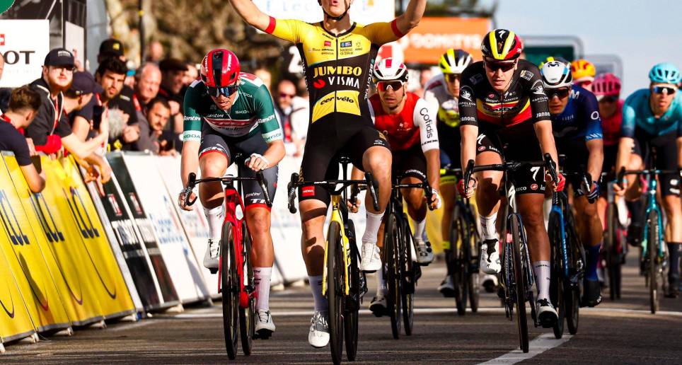 Esta fue la victoria número 16 de Olav Kooij en su carrera como ciclista profesional. FOTO: TOMADA DEL TWITTER DE @ciclo21