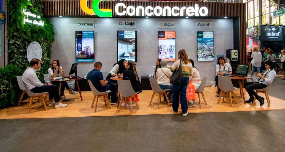 Las constructoras paisas mostraron sus proyectos en Expoinmobiliaria, en Plaza Mayor. FOTO cortesía