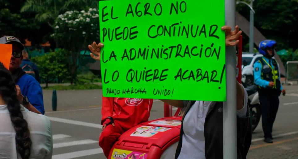 La comunidad asegura que el aumento del predial configura la muerte del agro en el corregimiento. FOTO: CORTESÍA